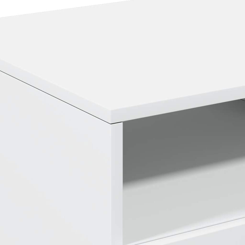 Table basse avec lumières LED blanc 90x49x40 cm