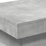 Coffee table with LED lights concrete gray 50x50x40 cm