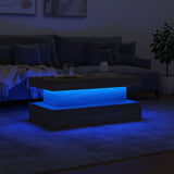 Table basse avec lumières LED chêne sonoma 90x50x40 cm