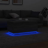 Couchtisch mit LED-Leuchten Sonomagrau 90x50x40 cm