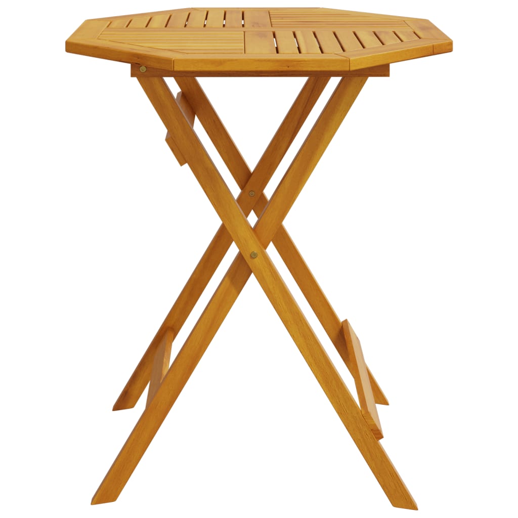 Table pliable de jardin Ø60x75 cm bois d'acacia massif