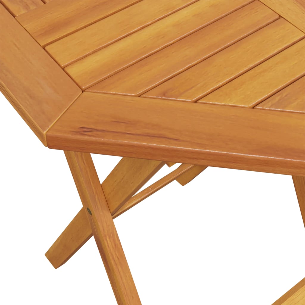 Table pliable de jardin Ø60x75 cm bois d'acacia massif