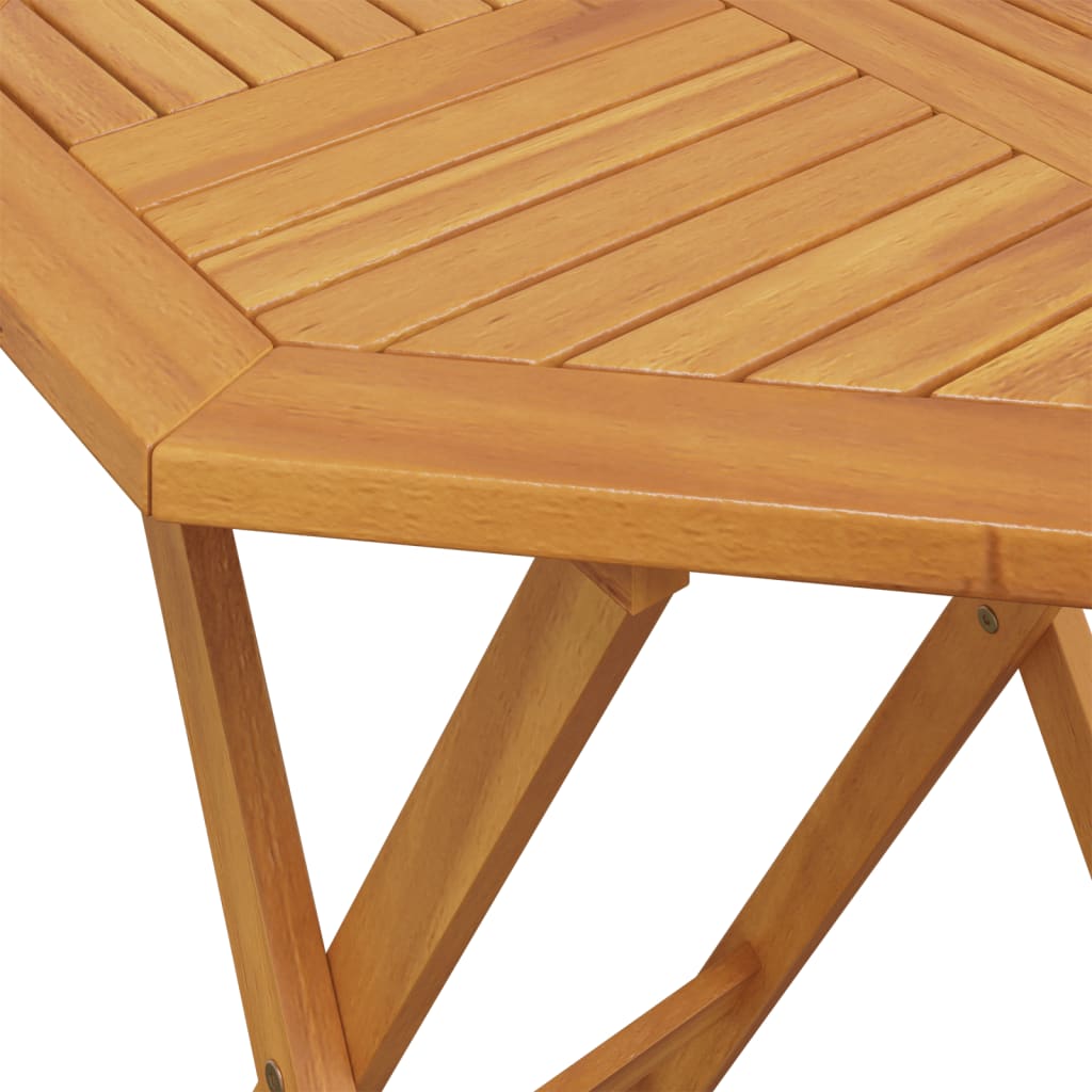 Table pliable de jardin Ø70x75 cm bois d'acacia massif