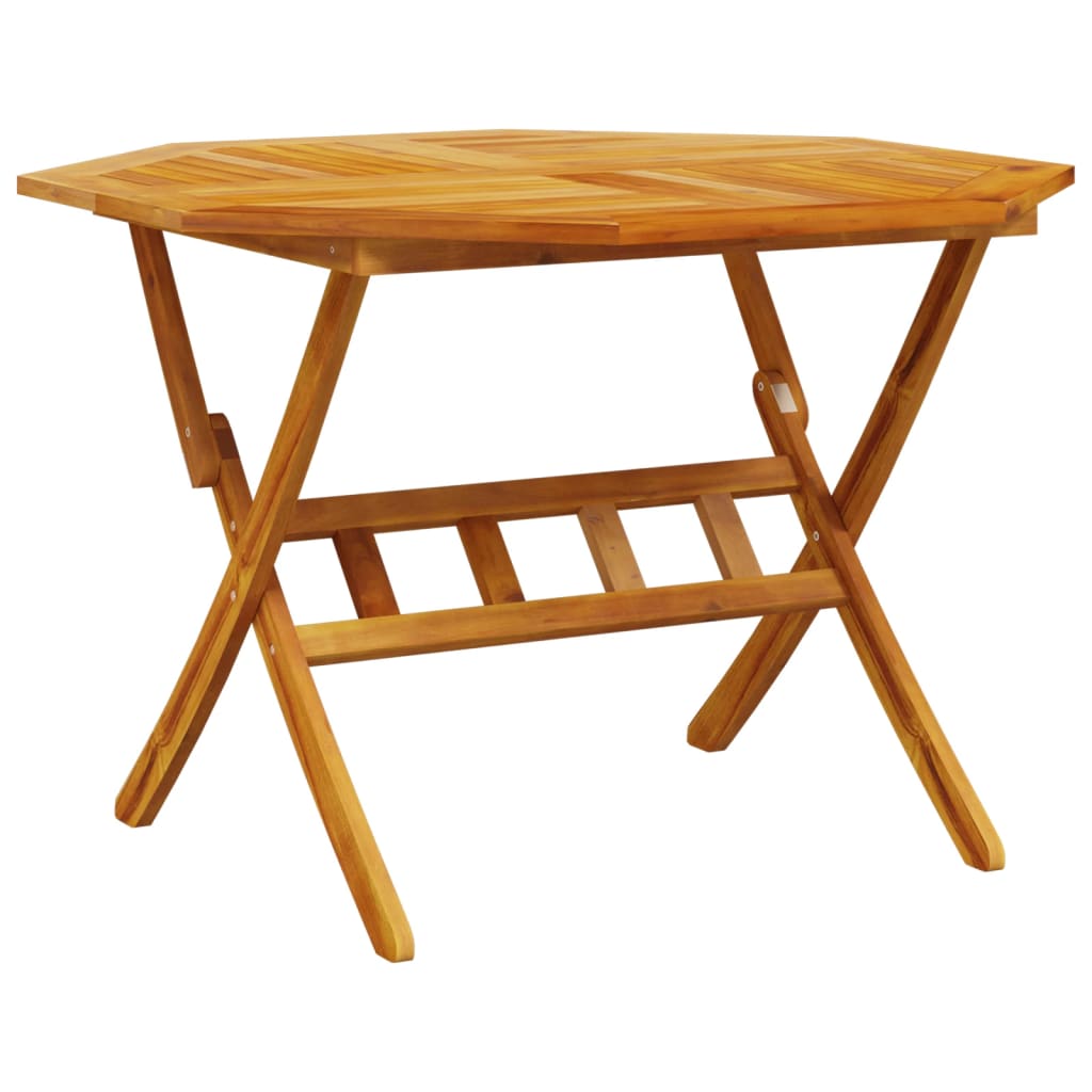 Table pliable de jardin Ø110x75 cm bois d'acacia solide