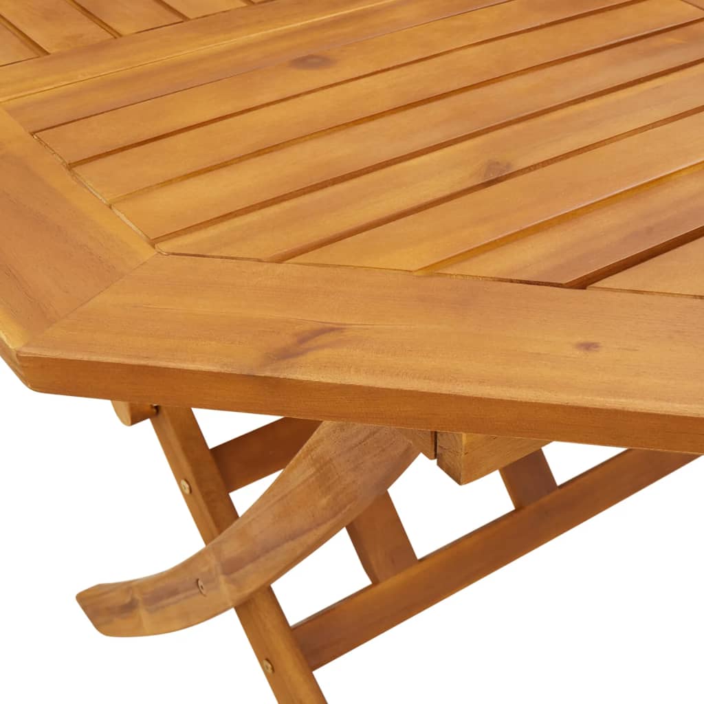 Table pliable de jardin Ø110x75 cm bois d'acacia solide