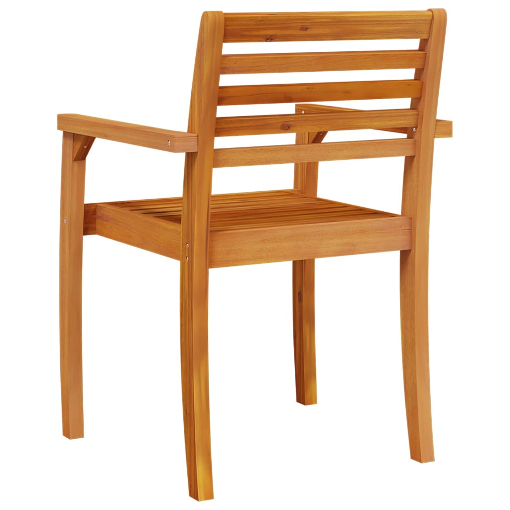 Chaises de jardin lot de 2 59x55x85 cm bois massif d'acacia