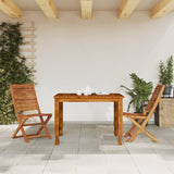 Chaises pliantes de jardin lot de 2 bois d'acacia solide