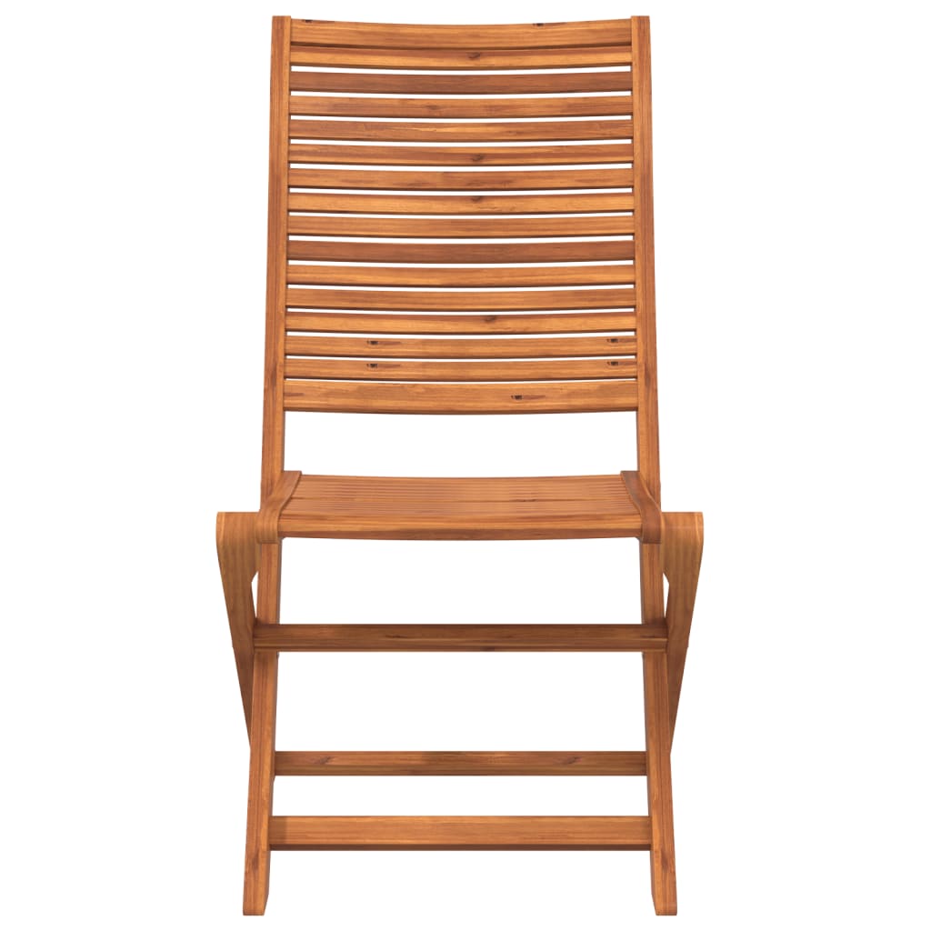 Chaises pliantes de jardin lot de 2 bois d'acacia solide