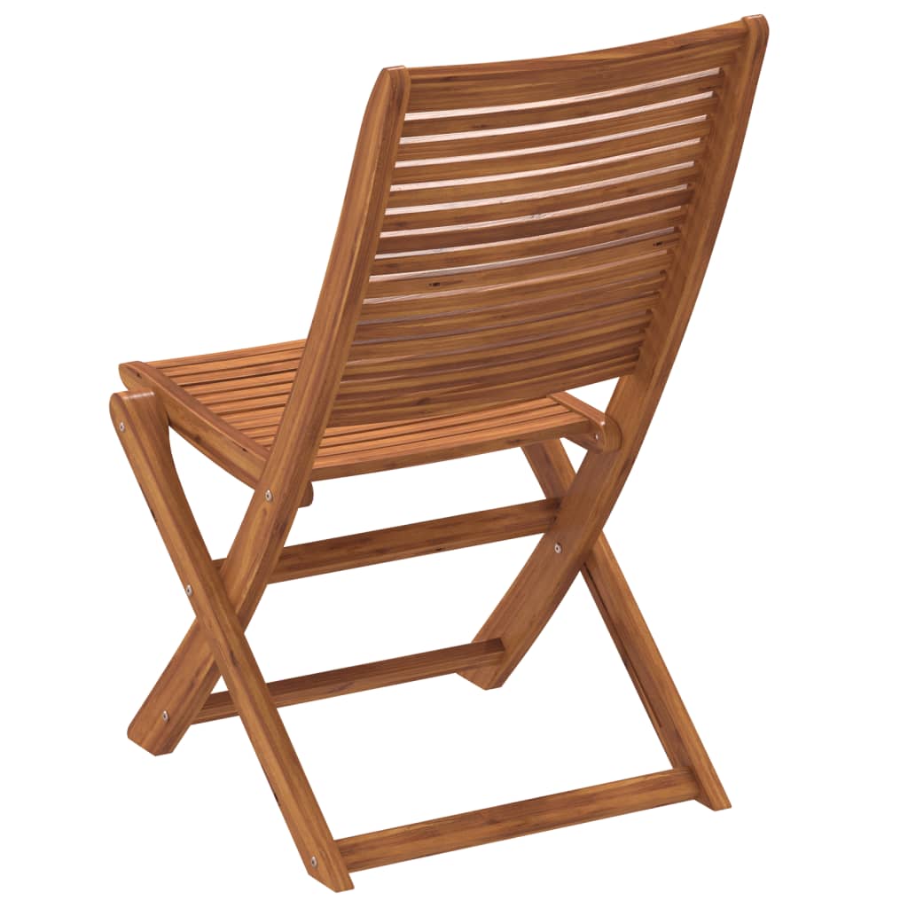 Chaises pliantes de jardin lot de 2 bois d'acacia solide