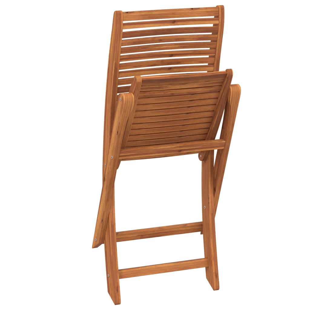 Chaises pliantes de jardin lot de 2 bois d'acacia solide