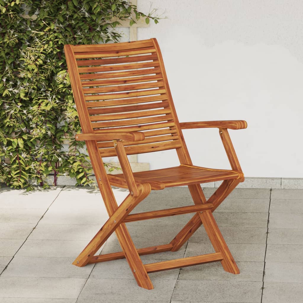 Chaises pliantes de jardin avec accoudoir lot de 2