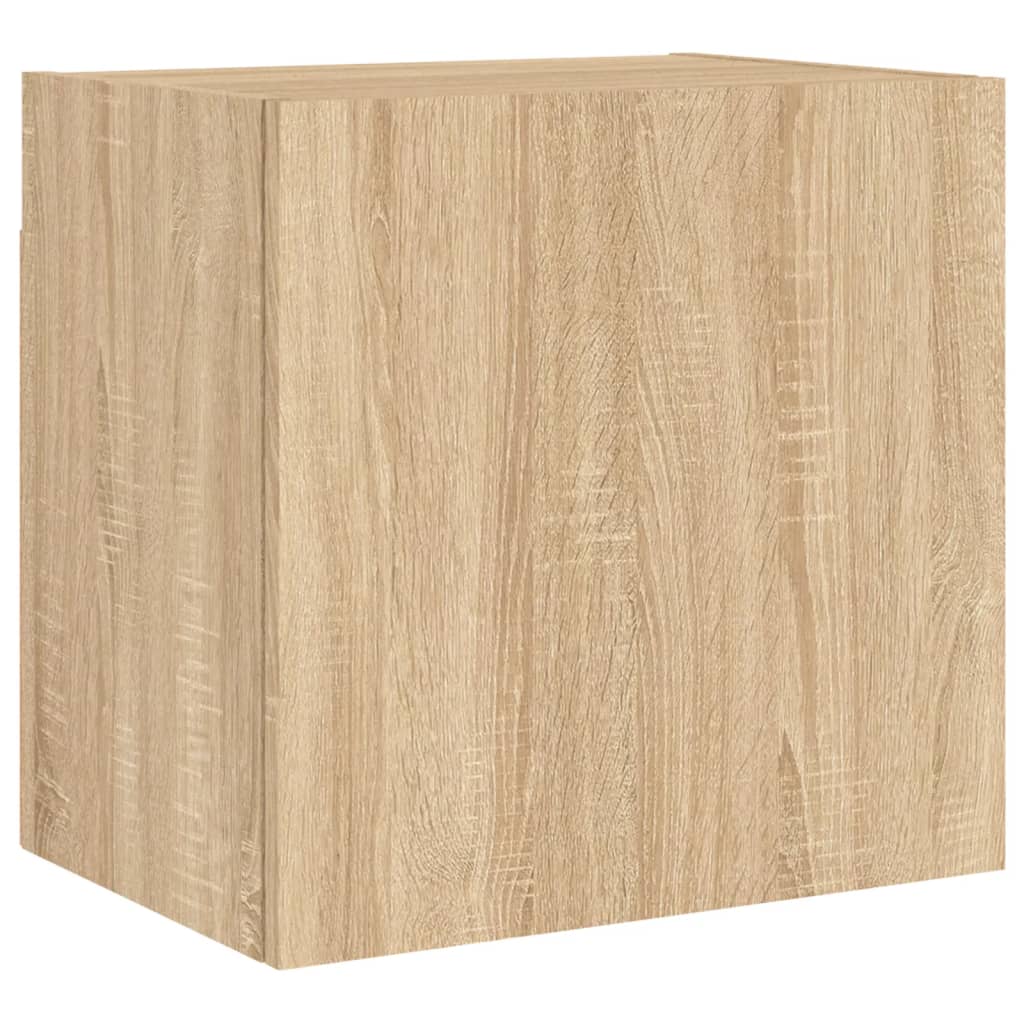 Unités murales TV 4 pcs chêne sonoma bois d'ingénierie