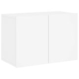 Unités murales TV 6 pcs blanc bois d'ingénierie