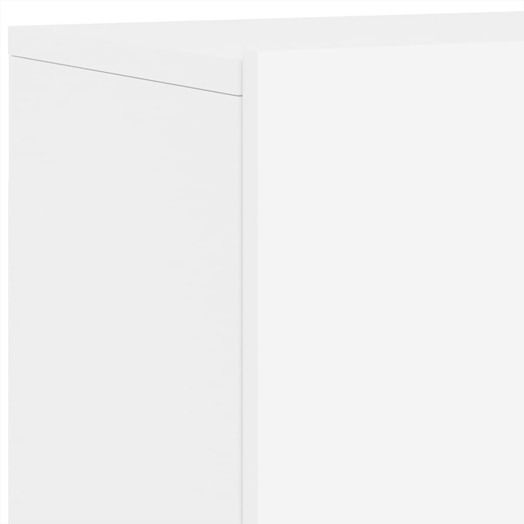 Unités murales TV 6 pcs blanc bois d'ingénierie