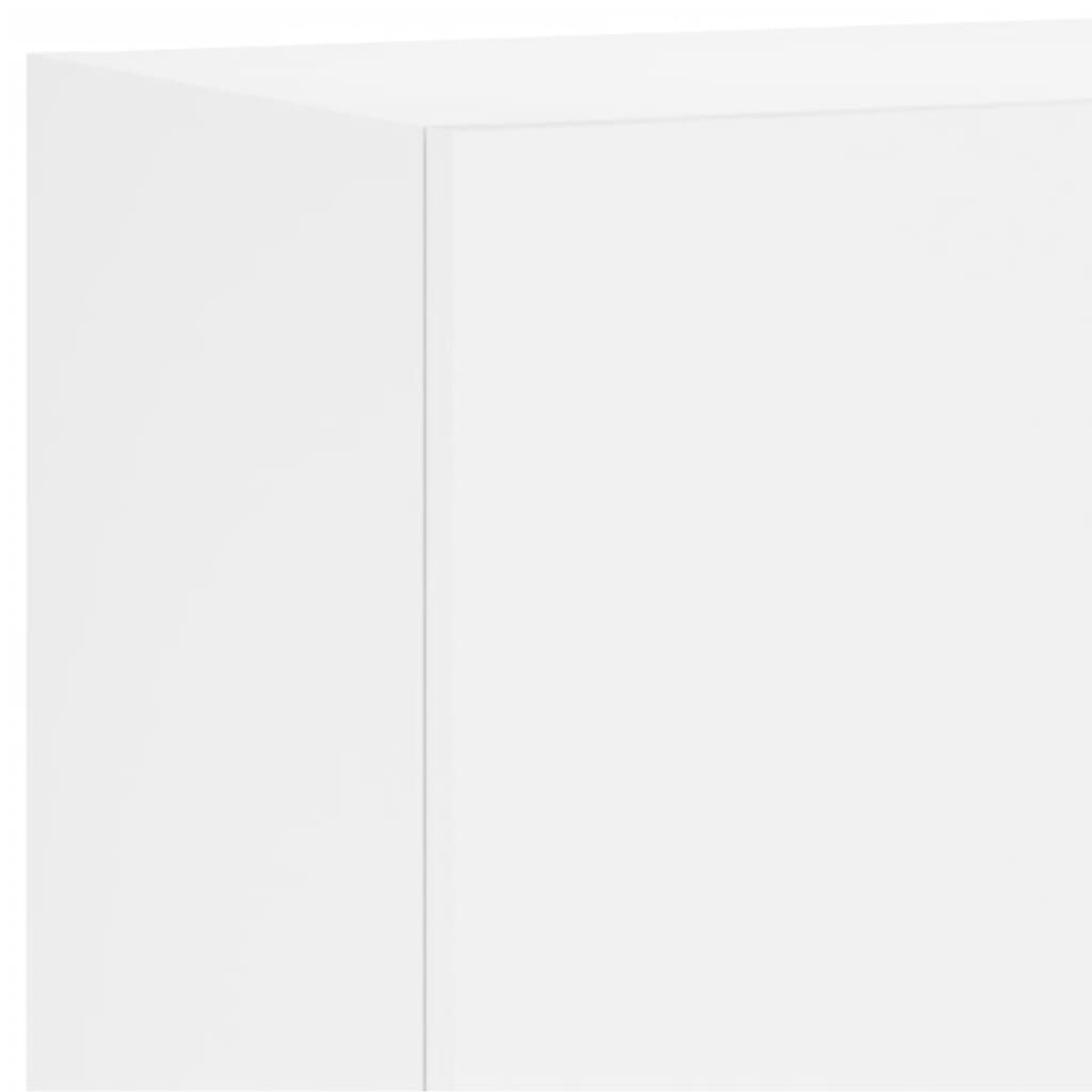 Unités murales TV 6 pcs blanc bois d'ingénierie