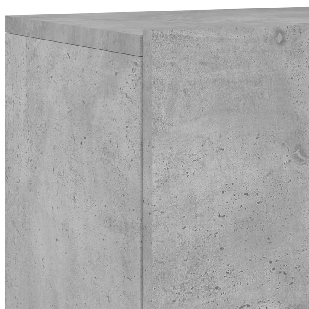 Unités murales TV 6 pcs gris béton bois d'ingénierie