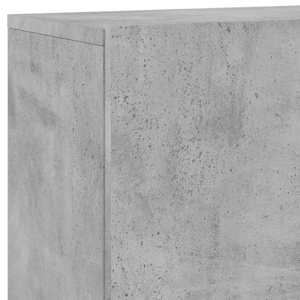 Unités murales TV 6 pcs gris béton bois d'ingénierie