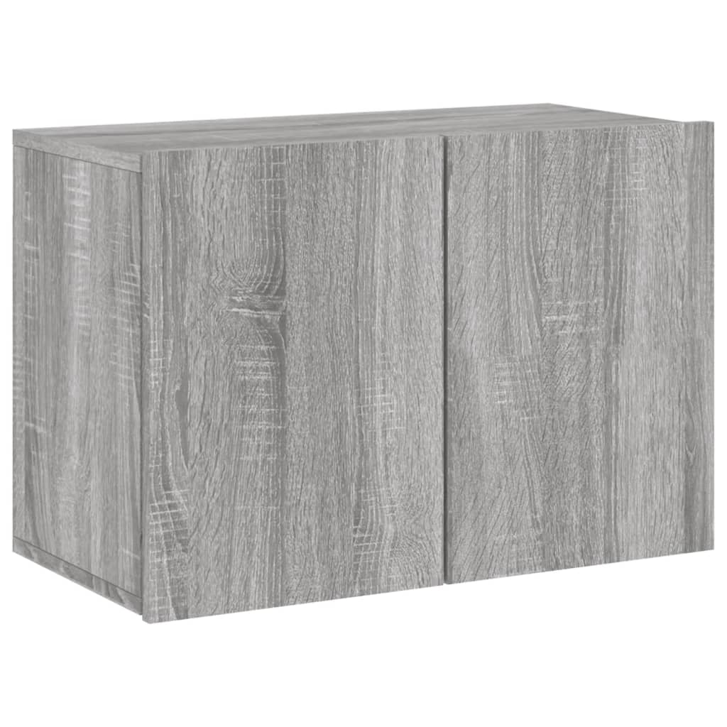 Unités murales TV 6 pcs sonoma gris bois d'ingénierie