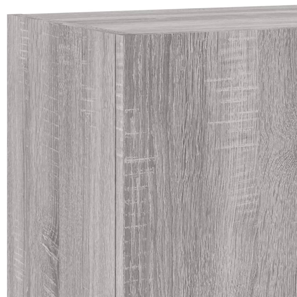 Unités murales TV 6 pcs sonoma gris bois d'ingénierie