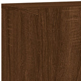 5 pcs TV wall units oak brown engineered wood