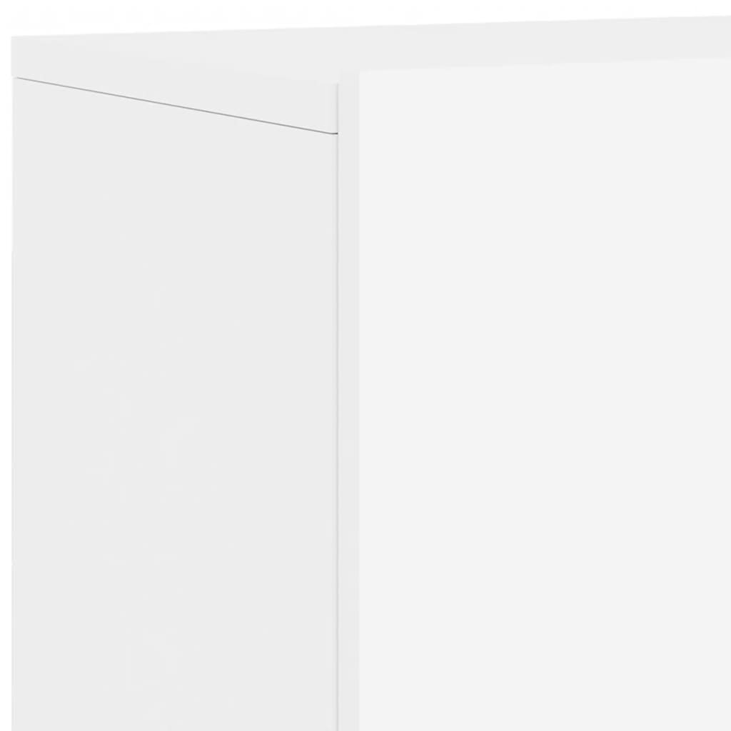 Unités murales TV 5 pcs blanc bois d'ingénierie