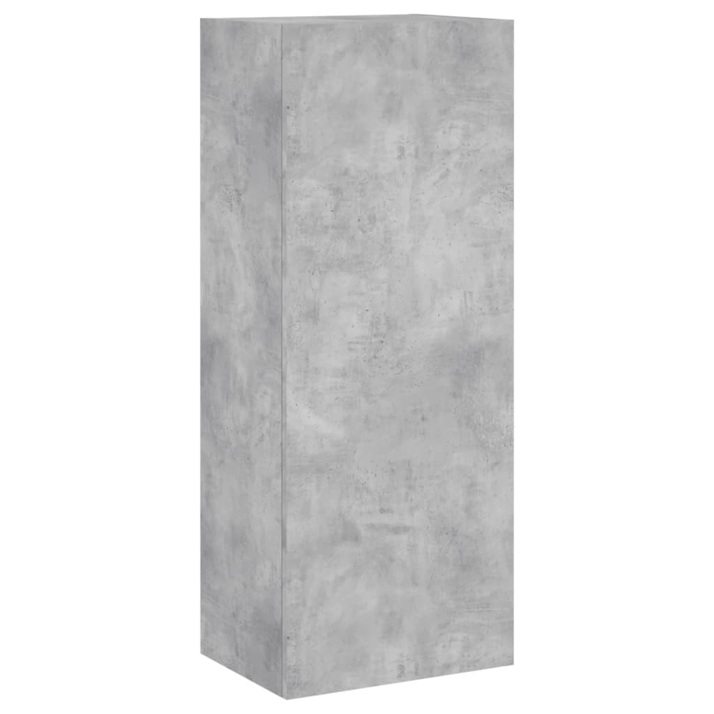 Unités murales TV 5 pcs gris béton bois d'ingénierie