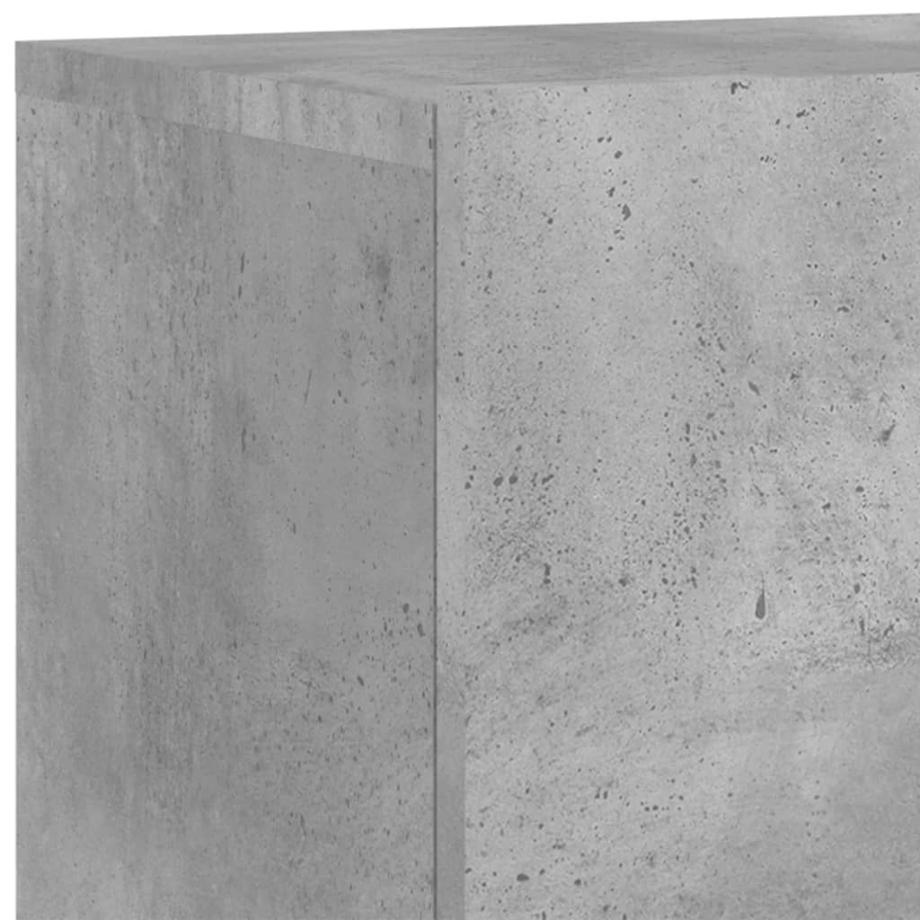 Unités murales TV 5 pcs gris béton bois d'ingénierie