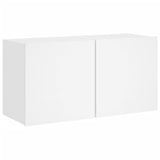 Unités murales TV 6 pcs blanc bois d'ingénierie