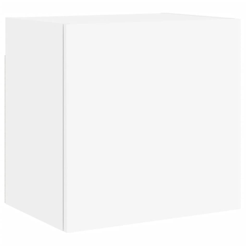 Unités murales TV 6 pcs blanc bois d'ingénierie