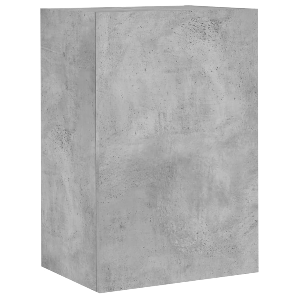 Unités murales TV 6 pcs gris béton bois d'ingénierie