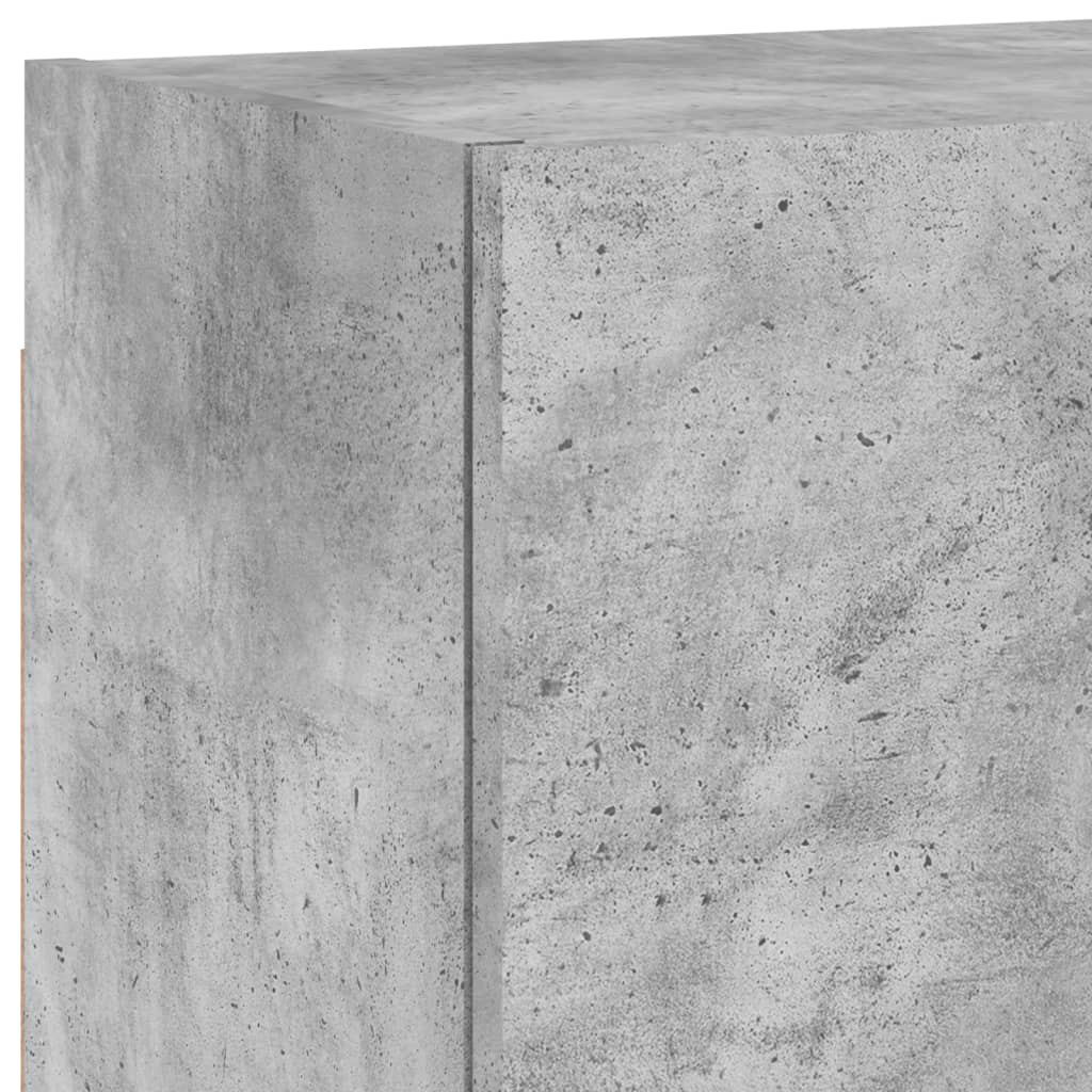 Unités murales TV 6 pcs gris béton bois d'ingénierie