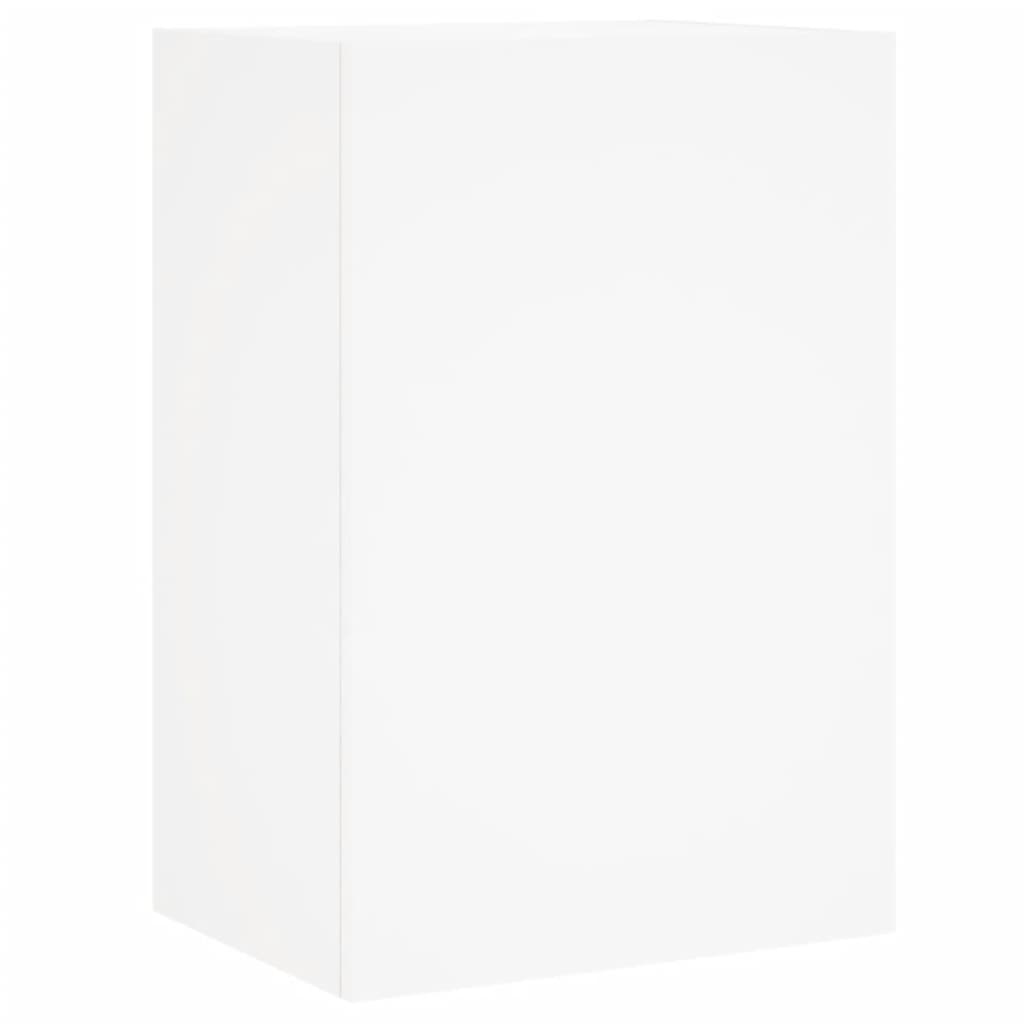 Unités murales TV 5 pcs blanc bois d'ingénierie