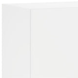 Unités murales TV 5 pcs blanc bois d'ingénierie