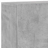 Unités murales TV 5 pcs gris béton bois d'ingénierie