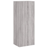 Unités murales TV 5 pcs sonoma gris bois d'ingénierie