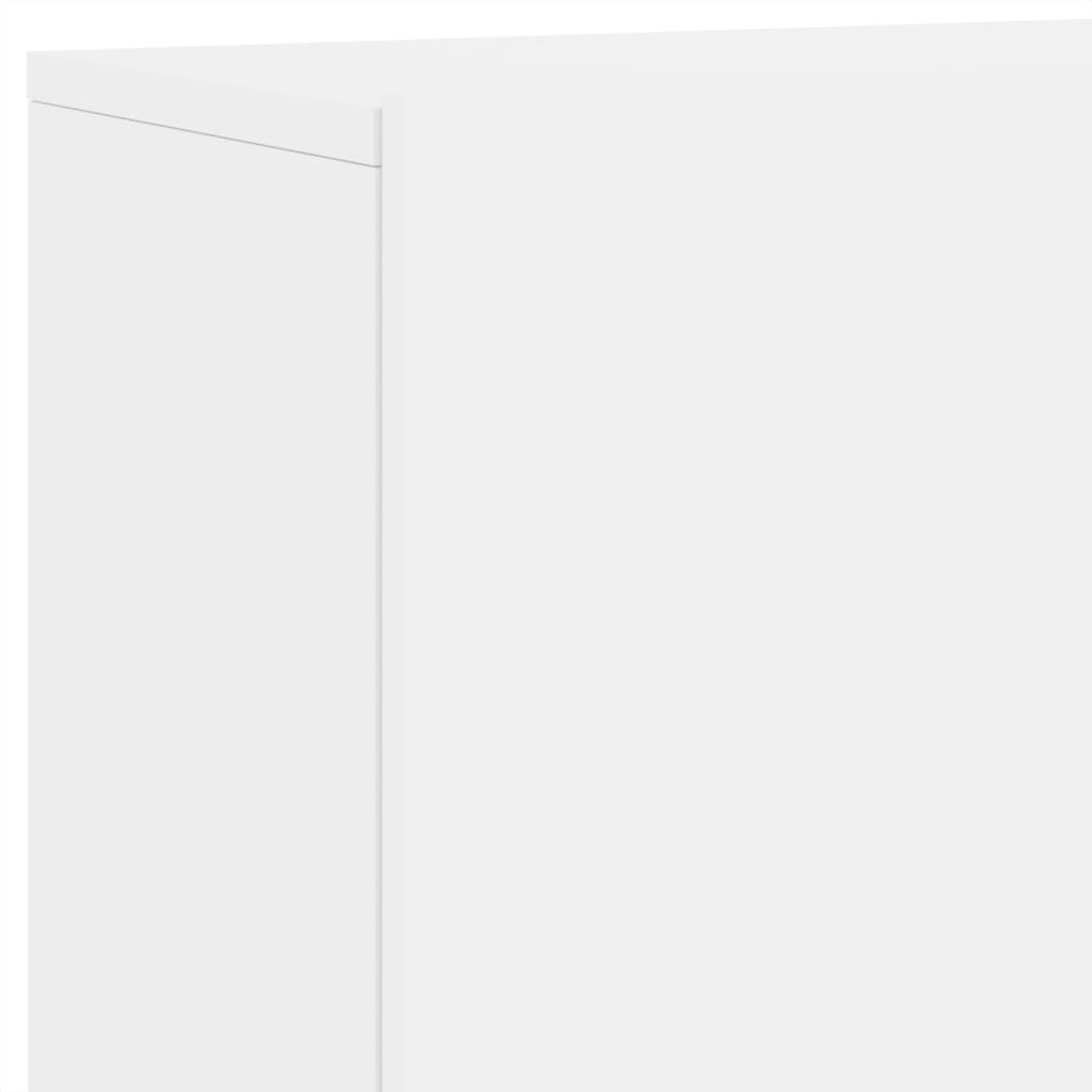 Unités murales TV 5 pcs blanc bois d'ingénierie