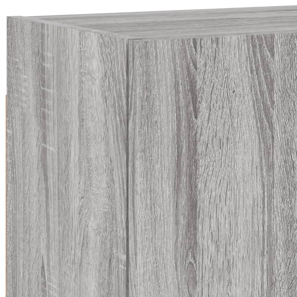 Unités murales TV 4 pcs sonoma gris bois d'ingénierie