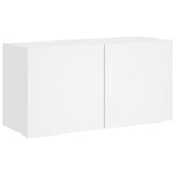 Unités murales TV 5 pcs blanc bois d'ingénierie