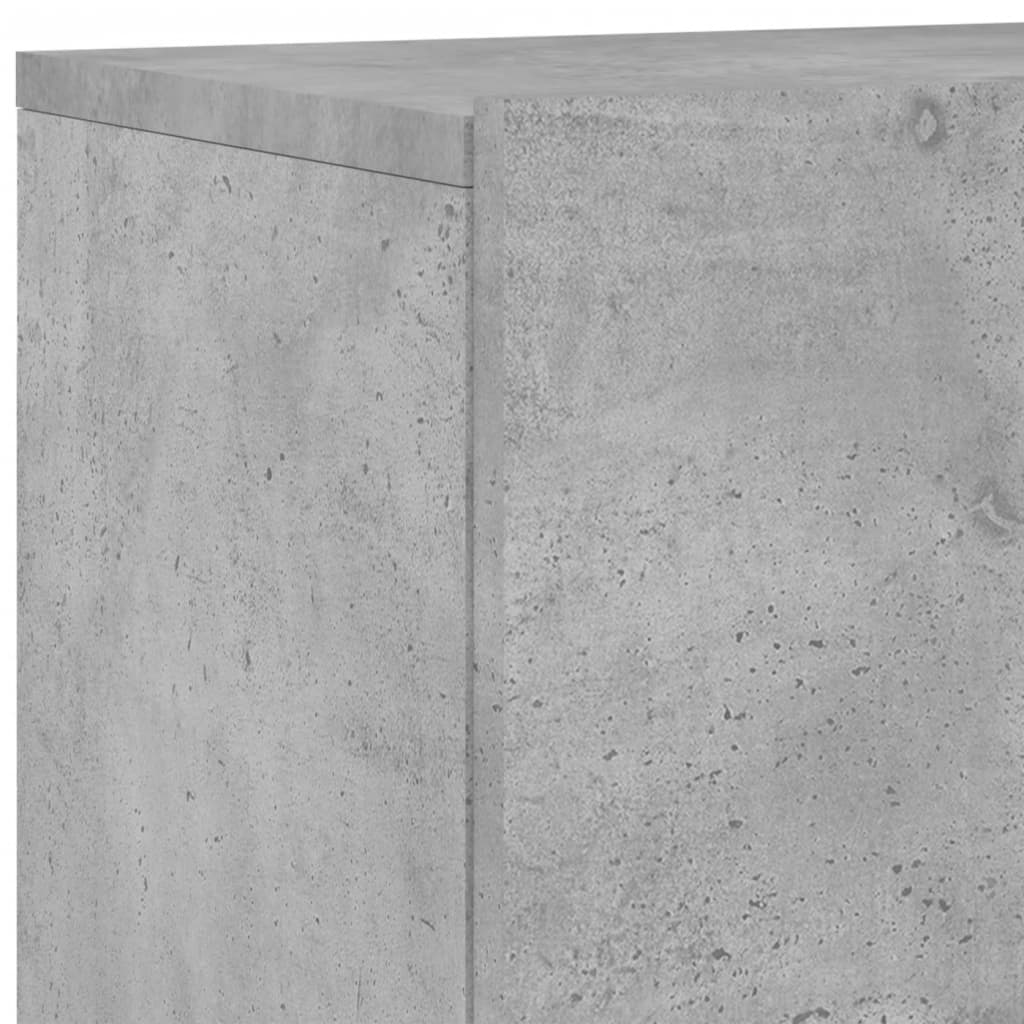 Unités murales TV 5 pcs gris béton bois d'ingénierie