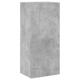 Unités murales TV 5 pcs gris béton bois d'ingénierie