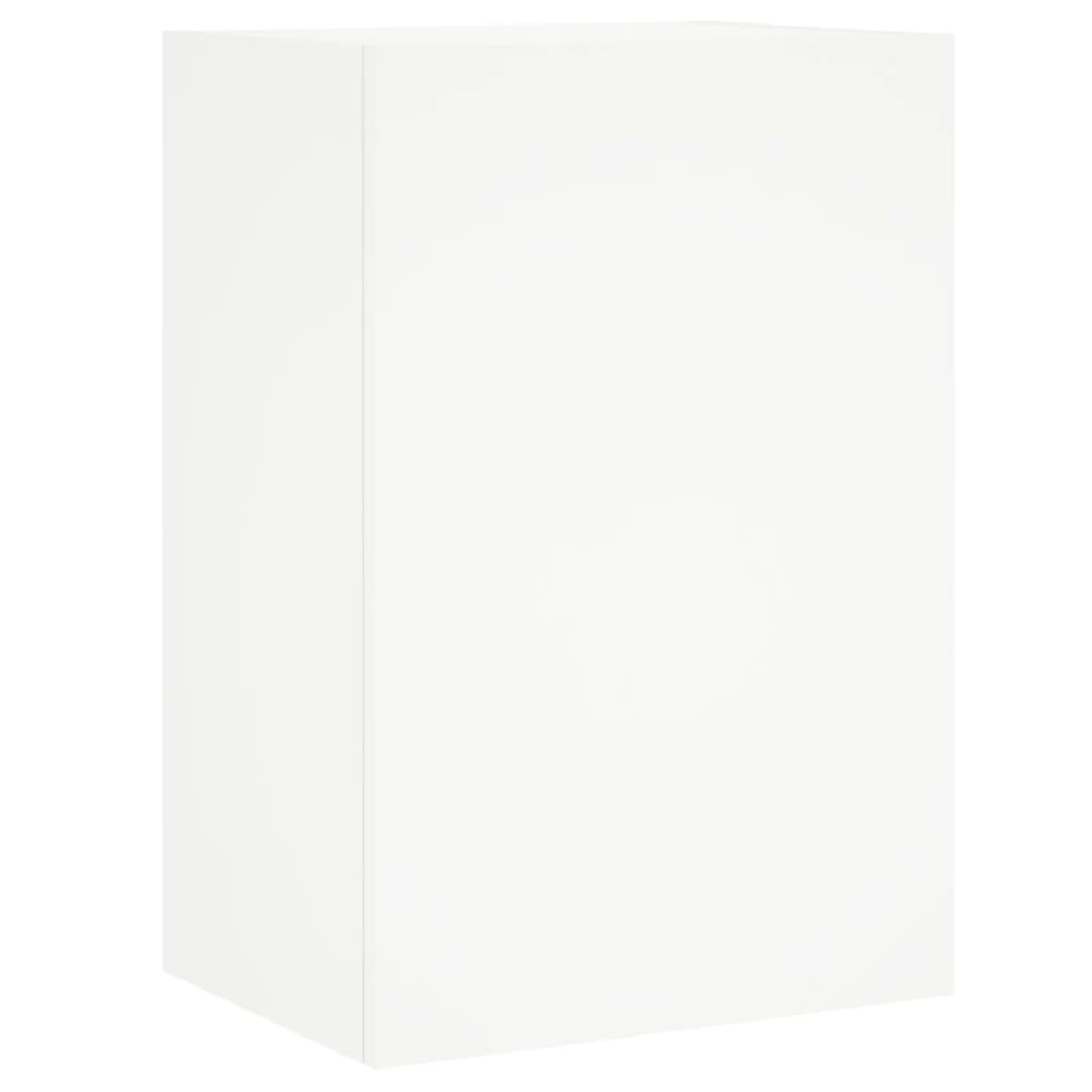 Unités murales TV 5 pcs blanc bois d'ingénierie