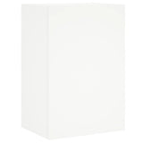 Unités murales TV 5 pcs blanc bois d'ingénierie