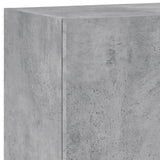 Unités murales TV 5 pcs gris béton bois d'ingénierie