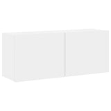 Unités murales TV 4 pcs blanc bois d'ingénierie