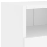 Unités murales TV 4 pcs blanc bois d'ingénierie