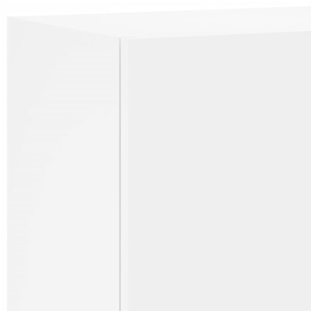 Unités murales TV 4 pcs blanc bois d'ingénierie