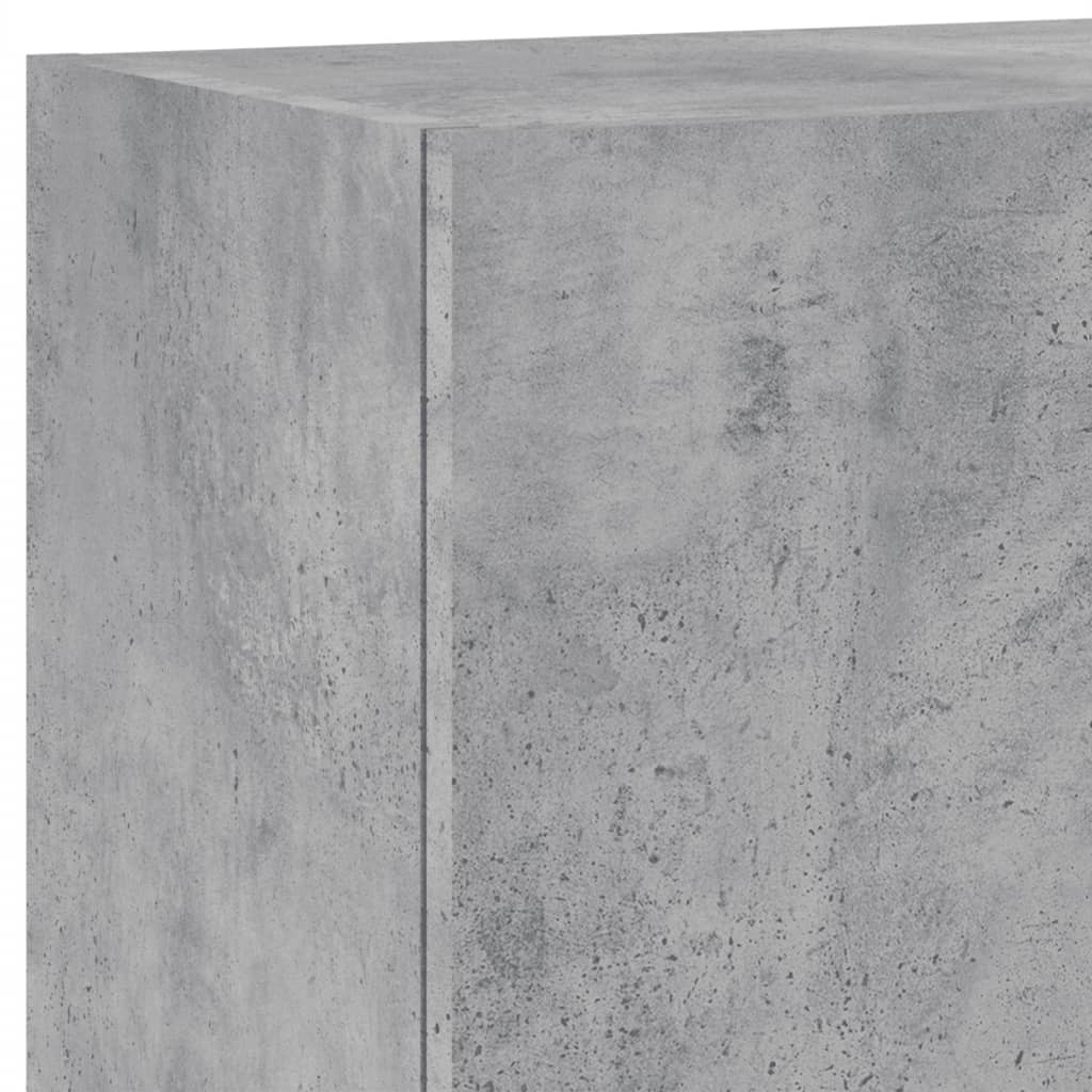 Unités murales TV 4 pcs gris béton bois d'ingénierie