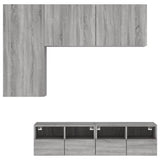 Unités murales TV 4 pcs sonoma gris bois d'ingénierie