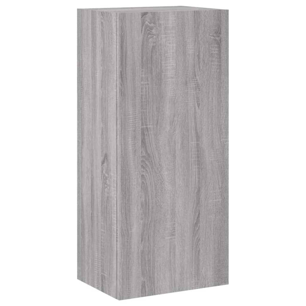 Unités murales TV 4 pcs sonoma gris bois d'ingénierie