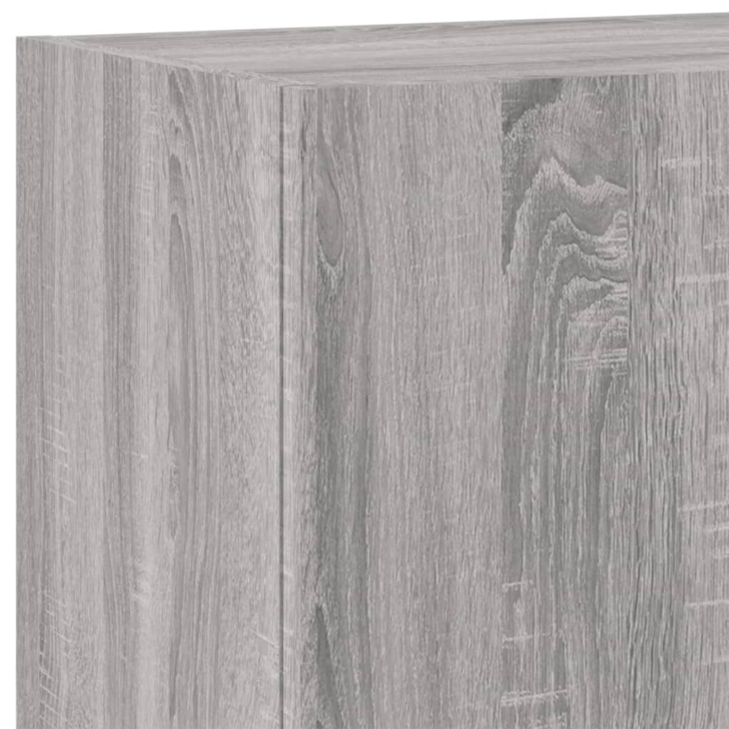 Unités murales TV 4 pcs sonoma gris bois d'ingénierie